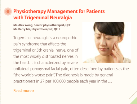 Physiotherapy Management for Patients with Trigeminal Neuralgia